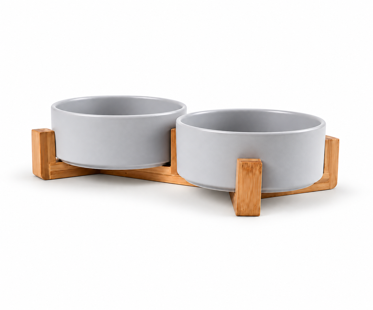 PETMANYA Nordic Ceramic Dog Bowl Stand