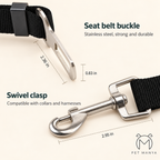 PETMANYA Adjustable Pet Car Safety Tether - connects a pet harness to the seat-belt system