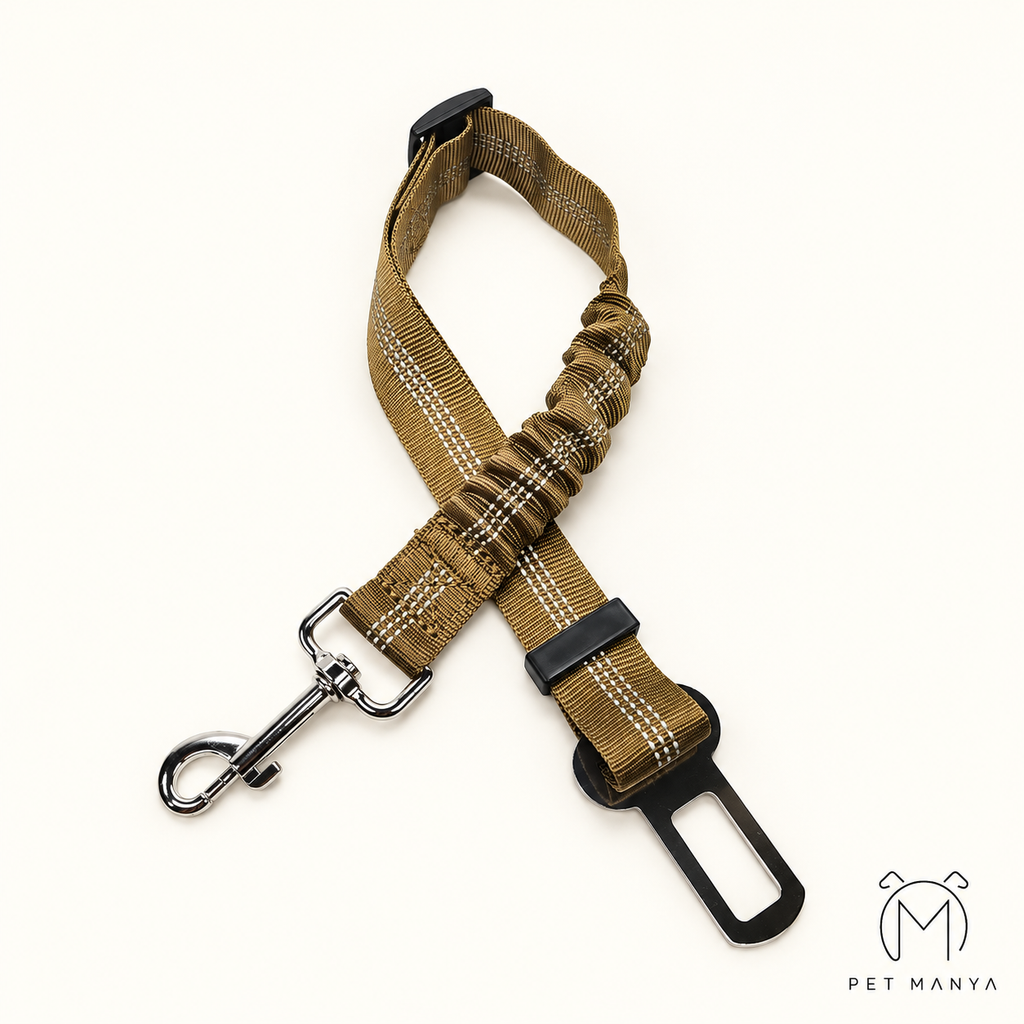 PETMANYA Adjustable Pet Car Safety Tether - safer trips with a secure connection