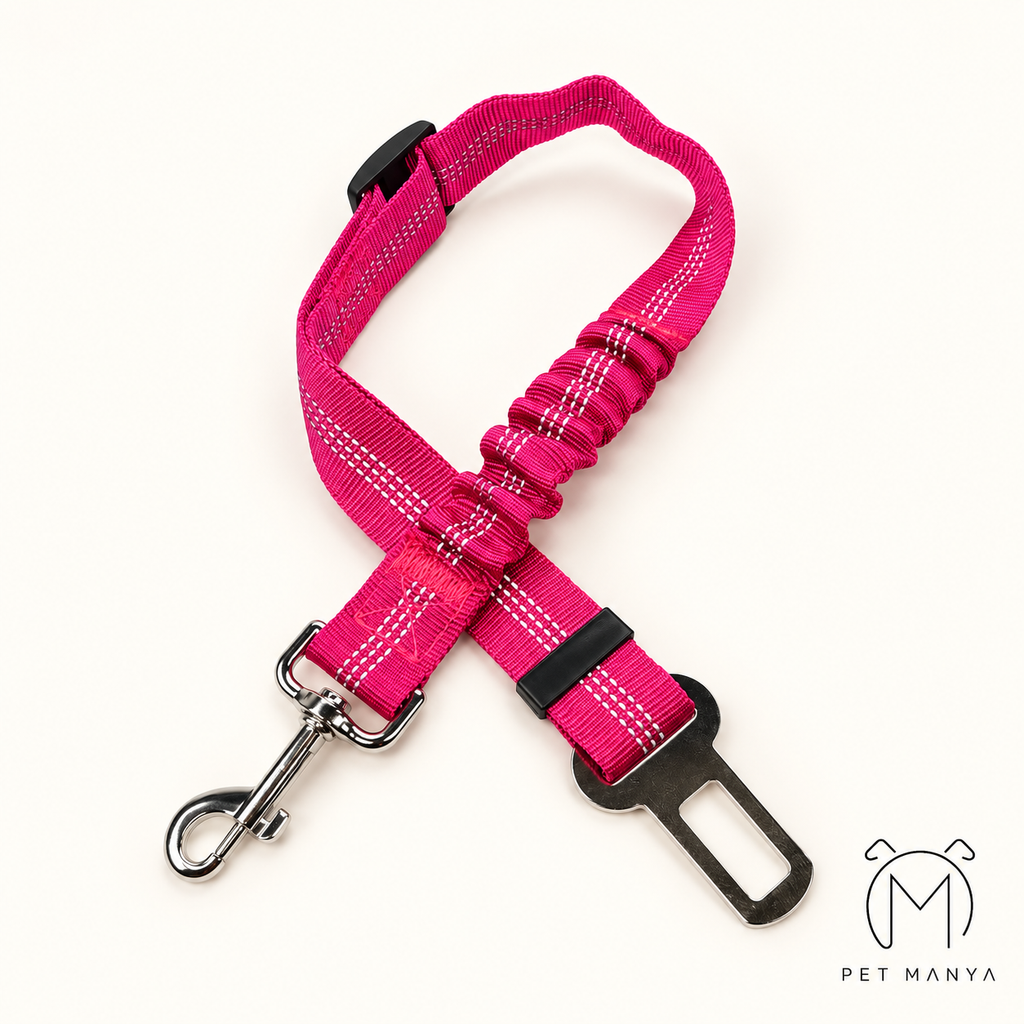 PETMANYA Adjustable Pet Car Safety Tether - swivel clip detail