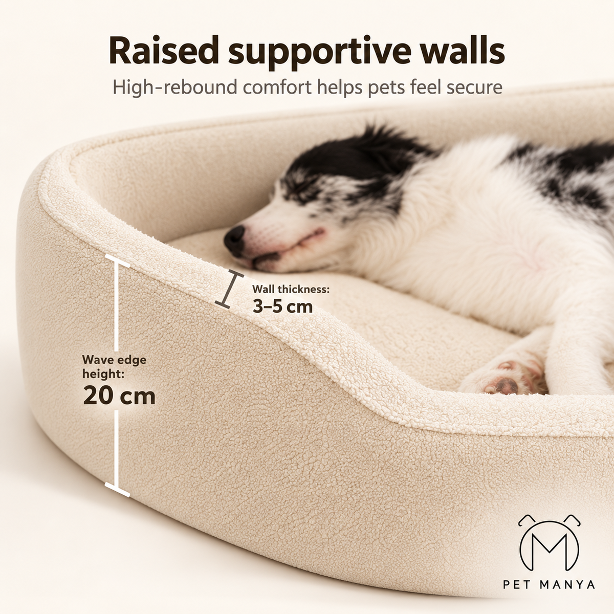 PETMANYA Detachable Boat-Shaped Dog Bed - defined resting space for dogs