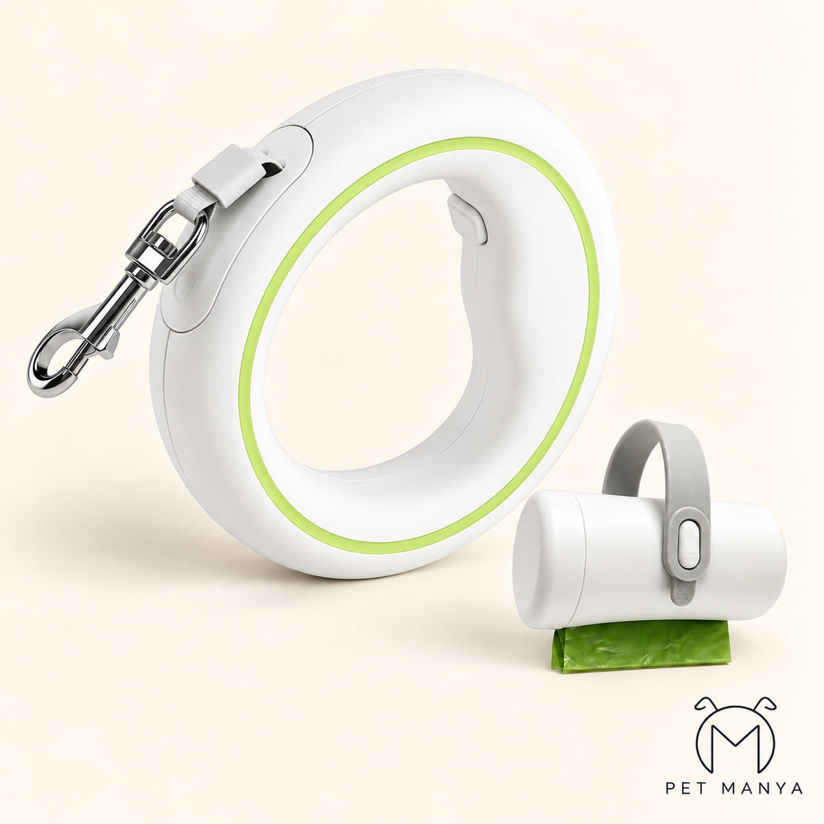 PETMANYA Freedom Luxury Retractable Leash on a daily walk