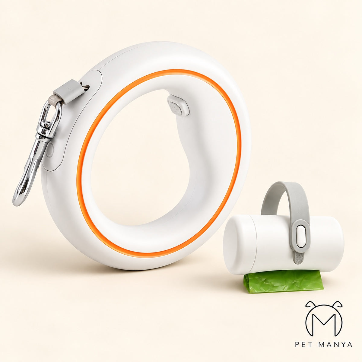 PETMANYA Freedom Luxury Retractable Leash during an outdoor walk