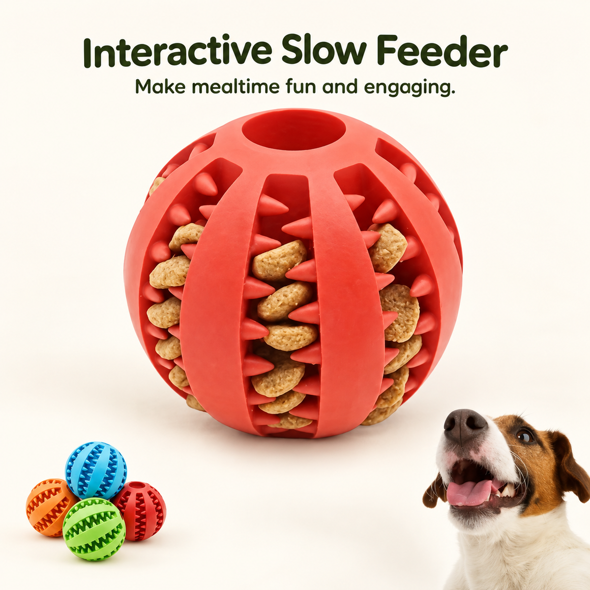 PETMANYA Interactive Treat Ball - treat-dispensing dog toy for chewing and mental stimulation
