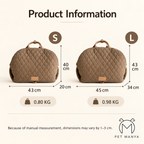 PETMANYA Luxury Pet Tote & Car Booster - stylish pet travel bag