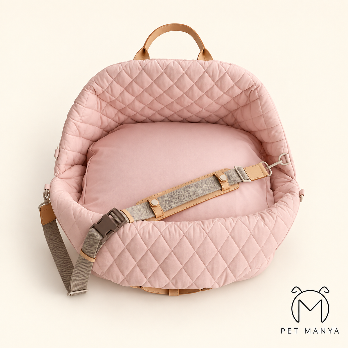 PETMANYA Luxury Pet Tote & Car Booster - carrying tote that doubles as a car booster seat