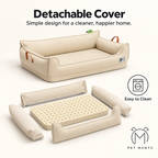PETMANYA Orthopedic Easy-Care Dog Sofa Bed - removable machine-washable cover