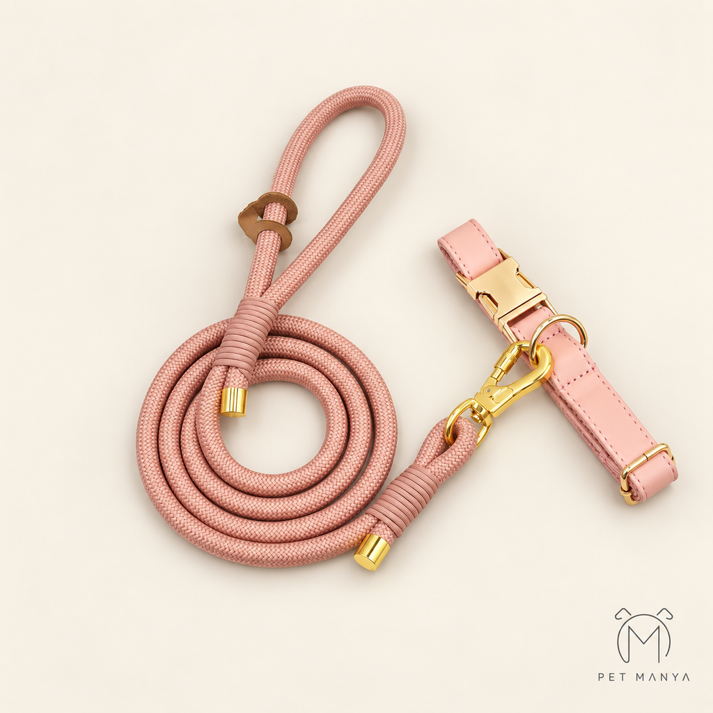 PETMANYA Personalized Collar & Leash Set - free custom name engraving detail