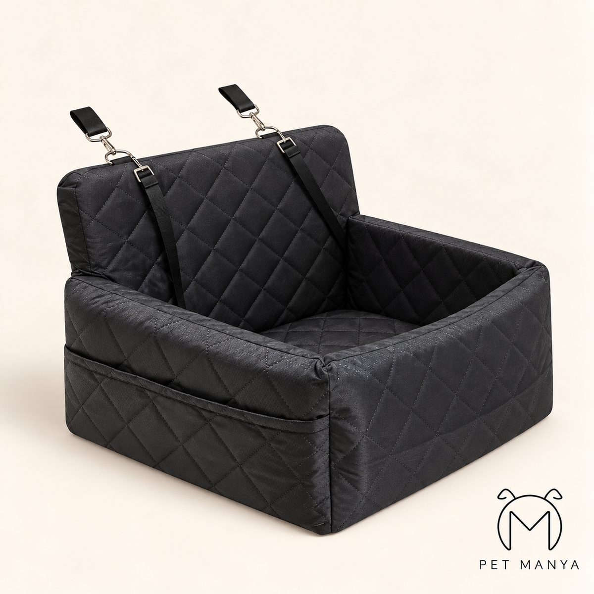 PETMANYA Portable Dog Car Seat - removable washable cushion detail