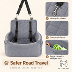 PETMANYA Portable Dog Car Seat - secure travel seat for pets