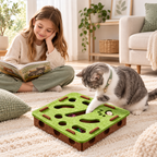PETMANYA Puzzle Feeder Maze Box - interactive cat maze feeder for slow eating and enrichment