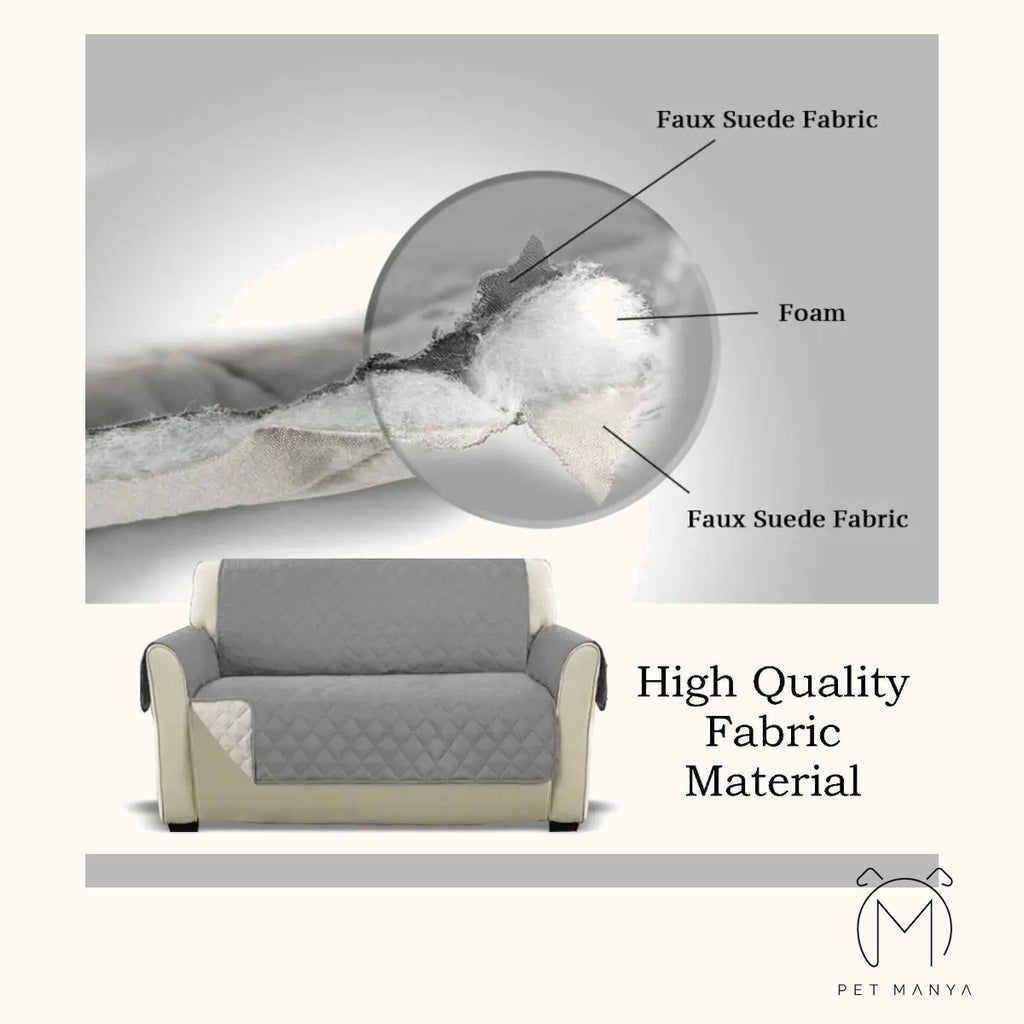 PETMANYA Quilted Pet-Friendly Sofa Protector - armchair and sofa coverage