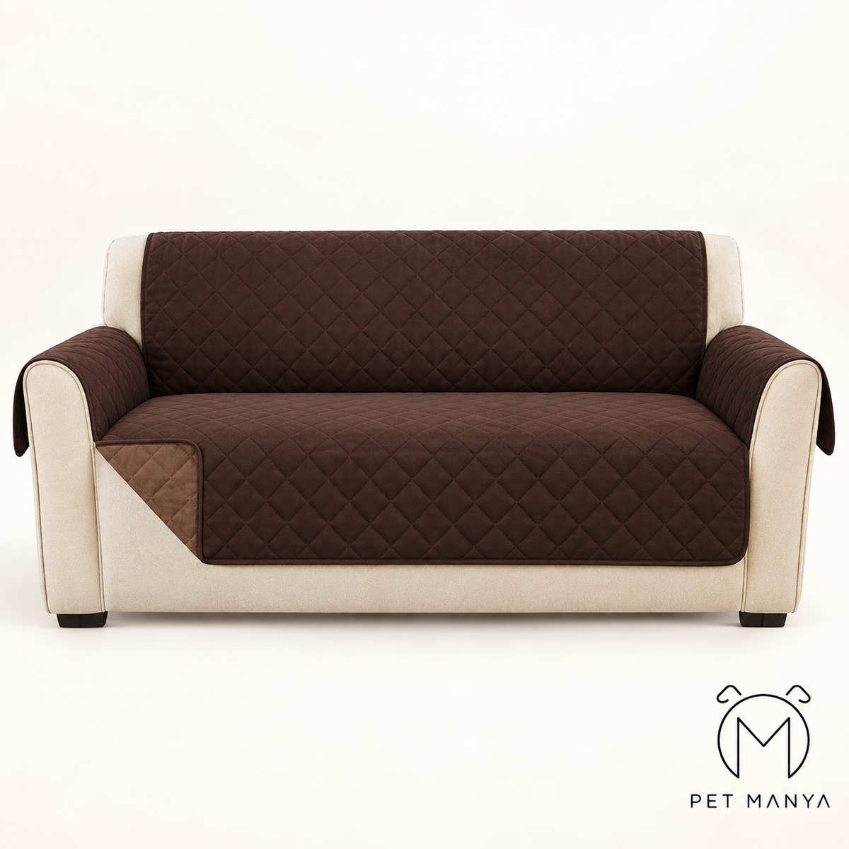 PETMANYA Quilted Pet-Friendly Sofa Protector - protects furniture from everyday pet wear