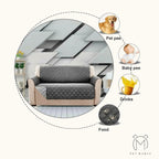 PETMANYA Quilted Pet-Friendly Sofa Protector - quilted fabric texture detail
