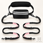 PETMANYA Reflective Hands-Free Running Leash - reflective details for outdoor visibility