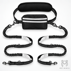 PETMANYA Reflective Hands-Free Running Leash - waist-worn dog leash for running and walking