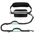 PETMANYA Reflective Hands-Free Running Single Leash in Mint - waist leash strap detail