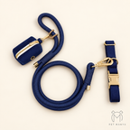 PETMANYA Royal Velvet Harness Set - personalized velvet dog harness with matching leash