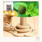 PETMANYA Solid Wood Cat Scratching Activity Center - activity center for indoor cats