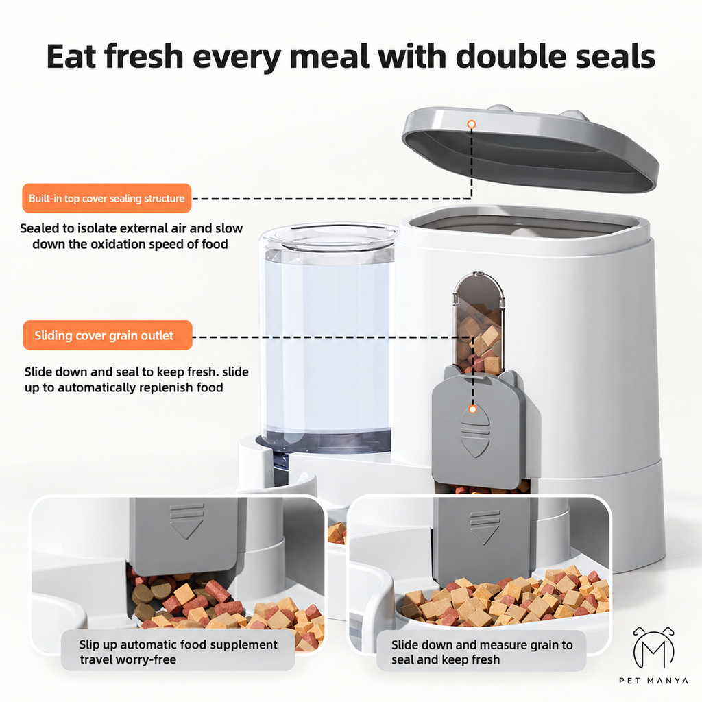 PETMANYA SpillGuard anti-spill dog bowl stand - food and water access in one unit