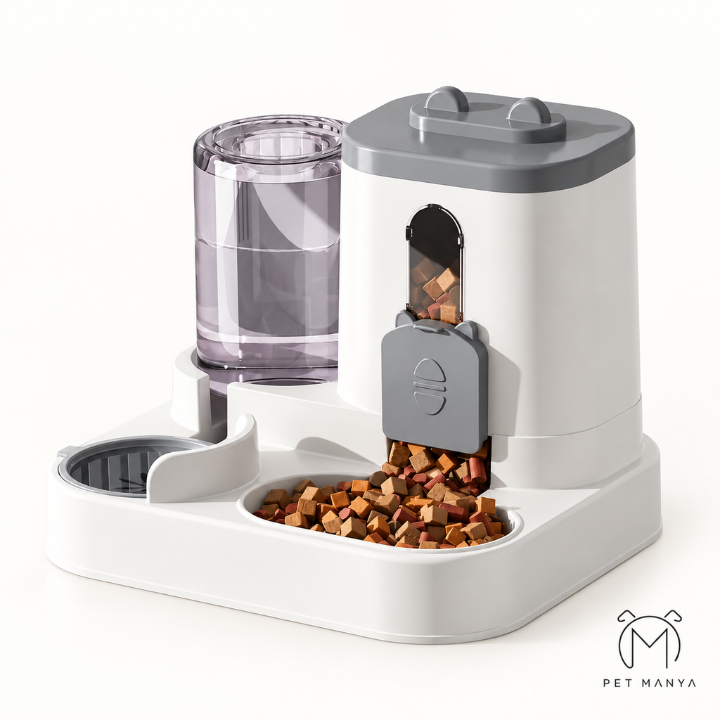 PETMANYA SpillGuard anti-spill dog bowl stand - built-in food and water station