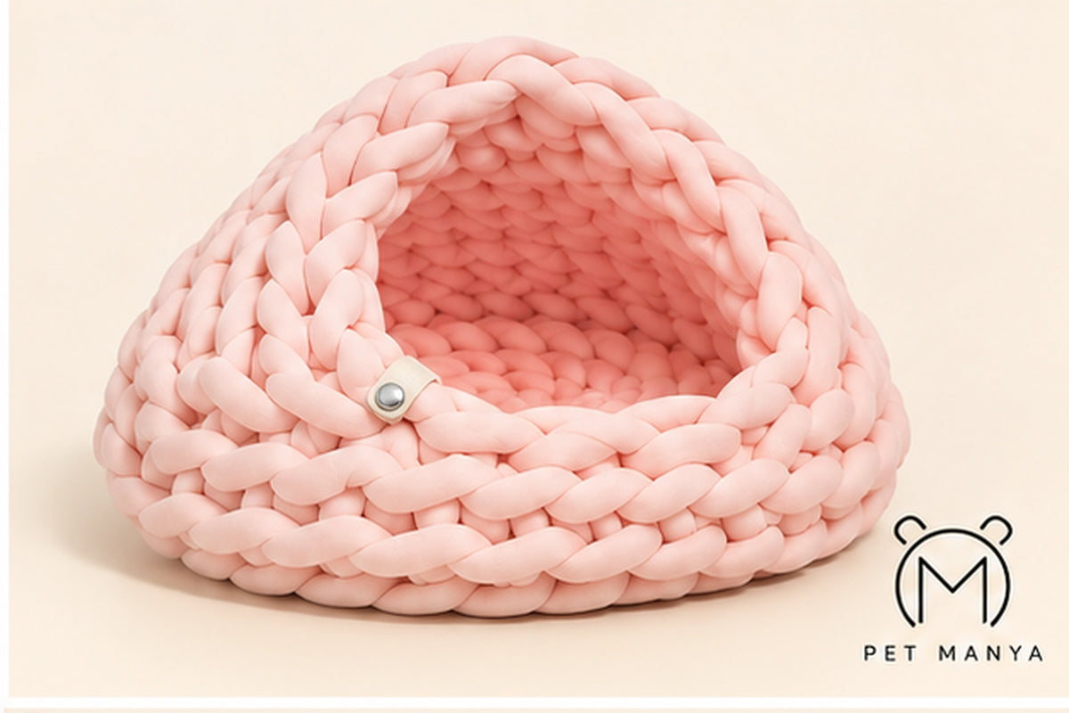 PETMANYA Super-Soft Woven Winter Pet Nest - warm sleeping nest view