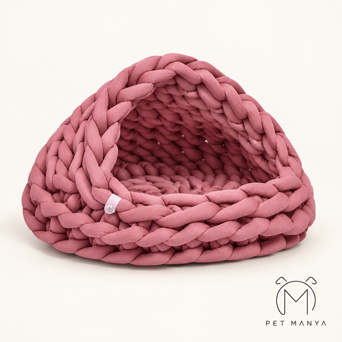 PETMANYA Super-Soft Woven Winter Pet Nest - warm woven nest bed for cats and small dogs