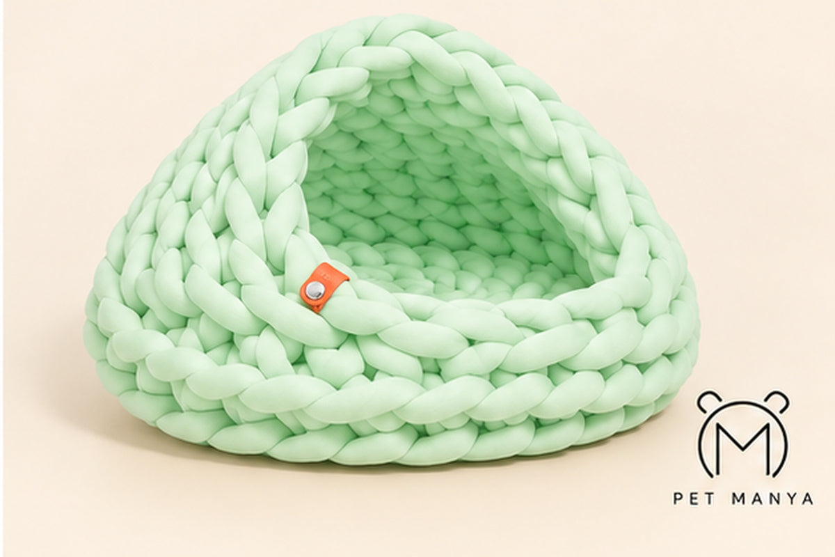 PETMANYA Super-Soft Woven Winter Pet Nest - warm winter bed for indoor pets