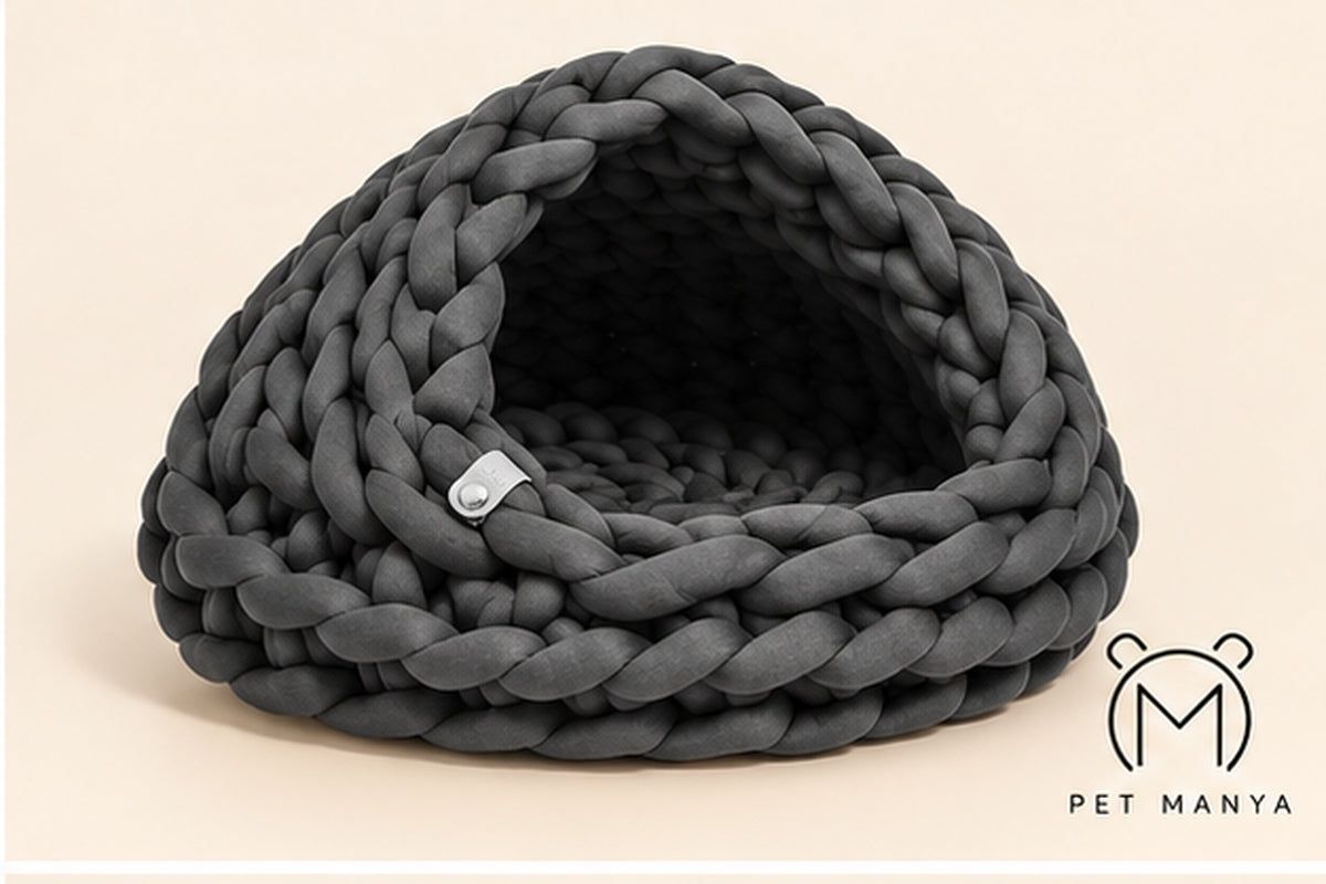 PETMANYA Super-Soft Woven Winter Pet Nest - super-soft woven texture detail
