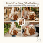 PETMANYA Teddy Bear Multi-Way Pet Carrier - strap and handle detail