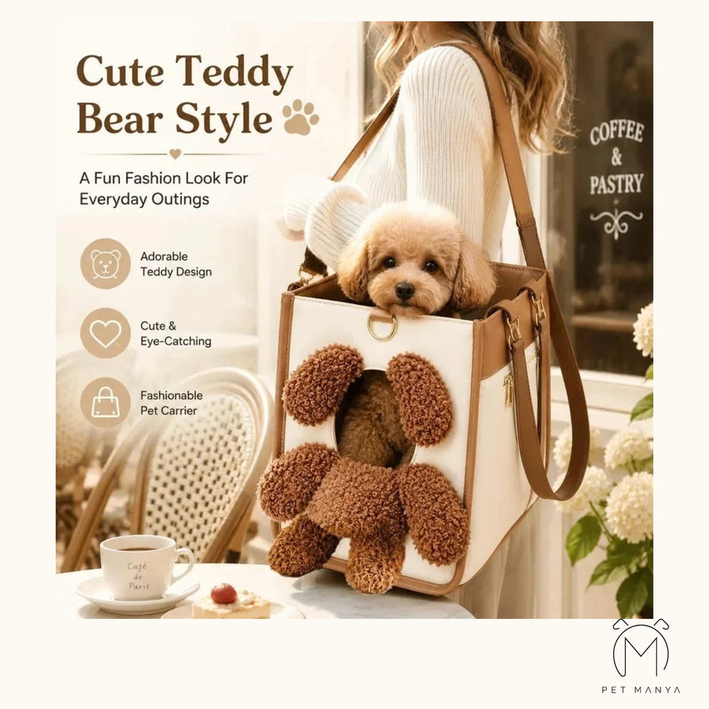 PETMANYA Teddy Bear Multi-Way Pet Carrier - versatile pet carrying bag