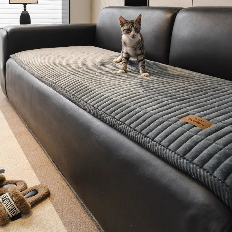 PETMANYA Thick Flannel Non-Slip Sofa Cover - everyday furniture cover