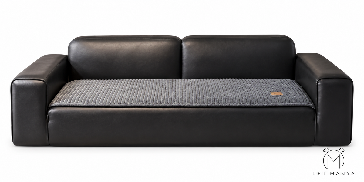 PETMANYA Thick Flannel Non-Slip Sofa Cover - soft flannel furniture cover for pet homes