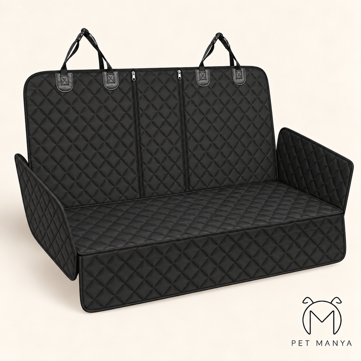 PETMANYA Waterproof Dog Car Seat Cover - designed around the center armrest