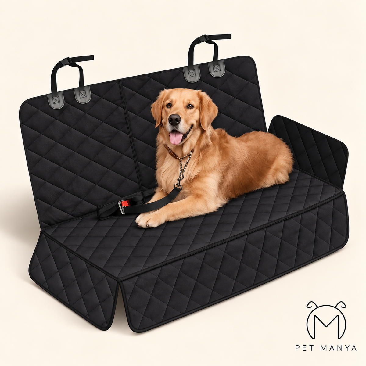 PETMANYA Waterproof Dog Car Seat Cover - rear-seat protector for pet travel